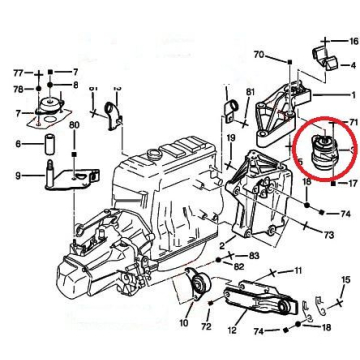 Vibra-Technics Citroen Saxo, Peugeot 106  Motorlager