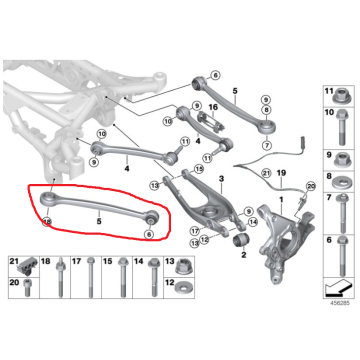 SPL Parts BMW M2 F87/G87, M3 F80/G80, M4 F82/G82 Traktionslenker hinten